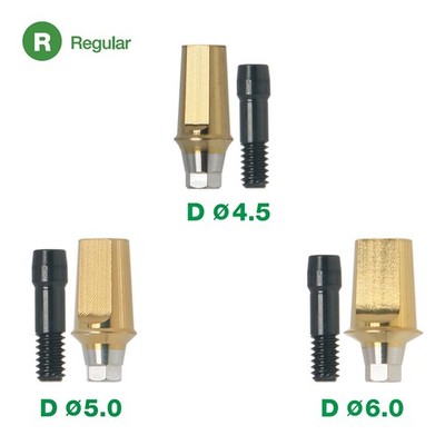 US Dental Titanium Hex Straight Transfer Abutment Regular Fit Osstem Hiossen ET