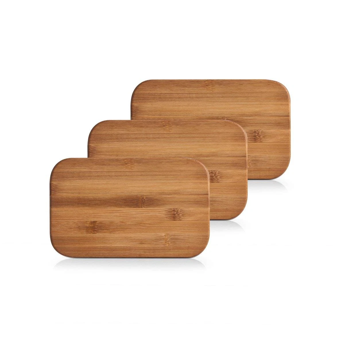 Zeller Cutting Board Set, Brown, 22 x 14 x 2.4 cm, 3-Piece