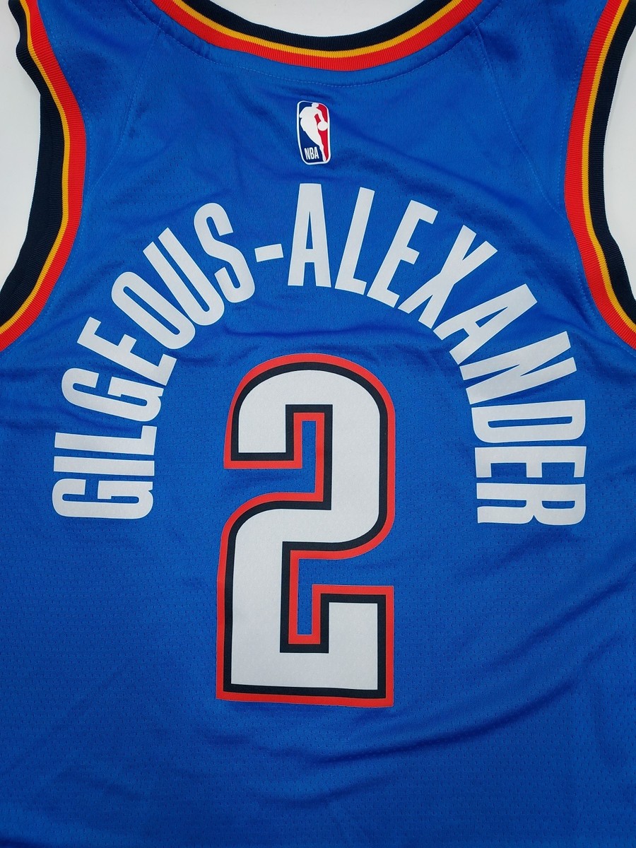 Nike Men's -#2 Shai Gilgeous Alexander- Oklahoma City Thunder - Sz