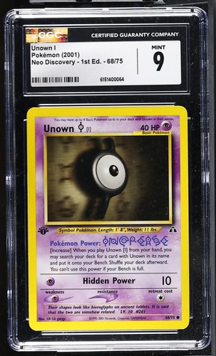 Unown [I] (1st Edition) graded CGC 9 for sale on eBay