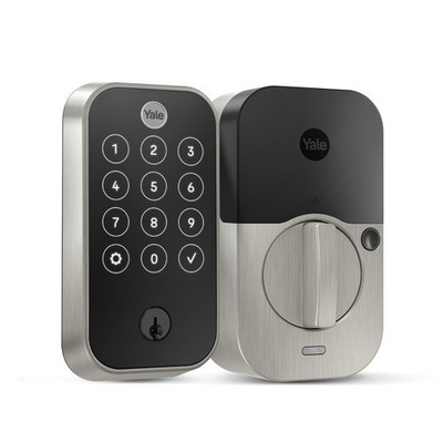 Smart Lock Deadbolt Bluetooth Touchscreen Fingerprint Satin Nickel Yale Assure