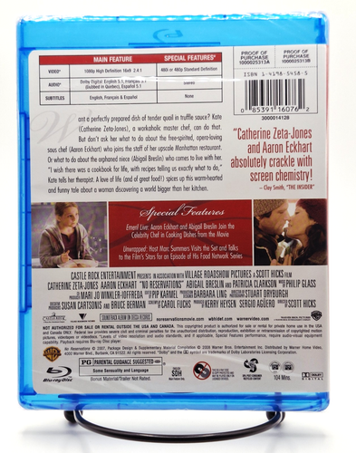 OOP! No Reservations ('07), 2008, Blu-ray, Catherine Zeta-Jones, BRAND NEW! - Foto 2 di 2