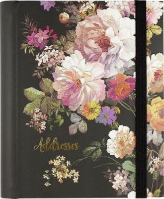 Midnight Floral Large Address Book by Peter Pauper Press Inc