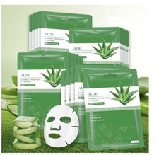 Aloe Vera Soothing Mask Hydrating Face Masks Skincare Moisturizing 10 Sheets