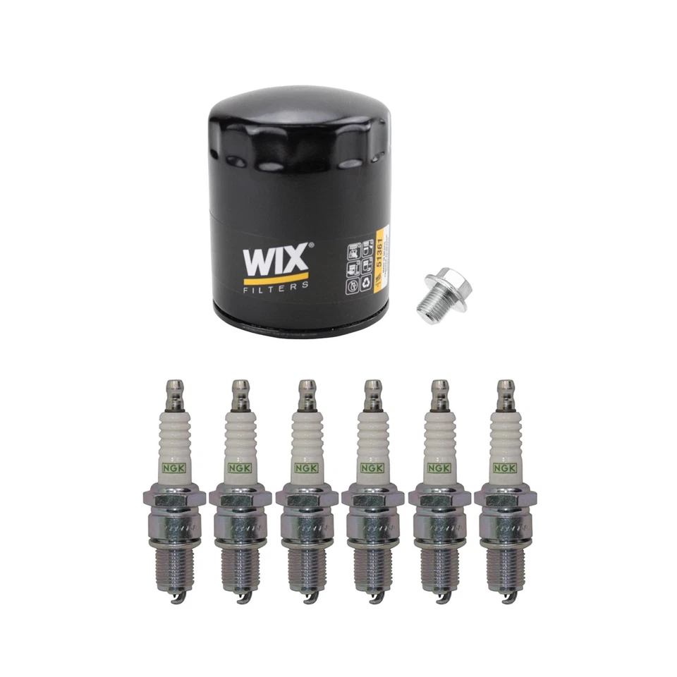 Kit de filtro de óleo de motor Wix e velas de ignição NGK 6 platina para Nissan 300ZX 3.0L V6 - Imagem 2 de 2