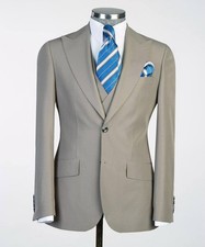 Jovari  Modern Taupe Three-Piece Suit