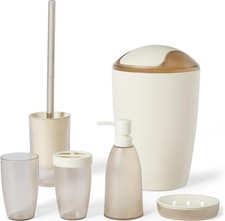 6-Piece Bathroom Accessory Set with Toothbrush Holder Soap Dispenser Soap Dish