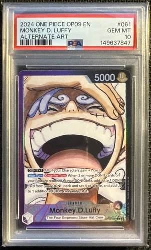 Monkey.D.Luffy (061) (Parallel) OP09-061 Emperors in the New World Foil PSA 10