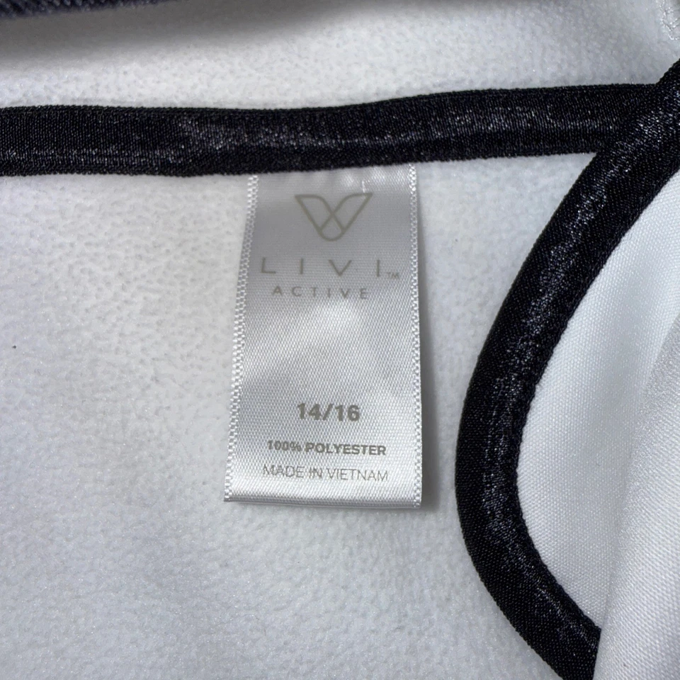 LIVI ACTIVE Women White Full Zip Hoodie Jacket Activewear Size 14/16 - Image 3 of 4