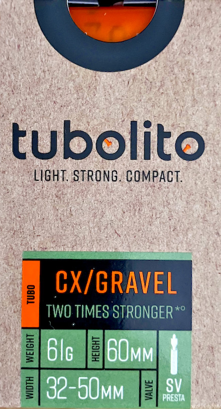 Tubolito Tubo CX/Gravel TPU Innertube 700c/29/27.5 32-50mm Presta 60mm 2XSTRONG