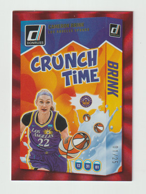 2025   WNBA  DONRUSS  CRUNCH  TIME  #17  CAMERON  BRINK  -PINK  FIREWORKS #01/25