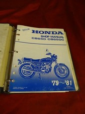 Honda Shop Manual, 1979-81 CB650 C, in 3 Ring Binder