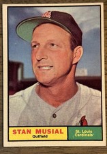 1961 Topps Stan Musial #290 EX-NRMT Beautiful Card- Great Color- Sharp Corners!