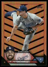 J.P. Feyereisen 2023 Topps Update Orange and Black Foil Los Angeles Dodgers