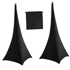 2Pcs Speaker Stand Cover Lighting Tripod Stand Scrim for Home Event Banquets