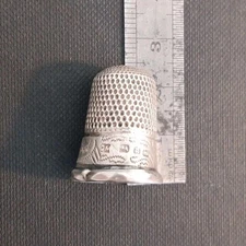 Antique Victorian 1887 Charles May & Sons Sterling Silver Hallmarked Thimble