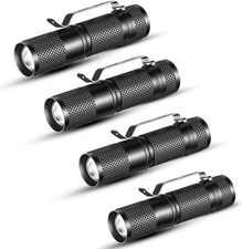 4 Pack Rechargeable LED Flashlight, Super Bright 2000 Lumen Flashlight with Z...