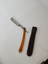 Vintage Mason Brand Royal Gold Straight Razor with Protector Pouch Made In USA