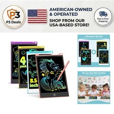 Ultimate Kids 4 Pack 8.5 Inch LCD Writing Tablets - Learning Fun for Ages 3-8