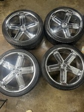 Rims Wheels Set 22 Inch Set With Tires 5x120 Camaro