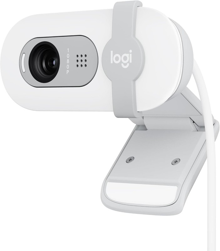 Logitech Brio 100 Full HD Webcam for Meetings and Streaming, Auto Light