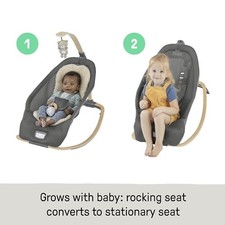 Ingenuity Every Season 2-in-1 Baby Rocker Seat, WESLEY Grey