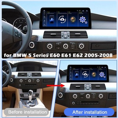 For BMW E60 E61 E62 2005-2008 12.3'' Linux Car Stereo Wireless CarPlay Andro GPS