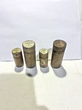 4 Vintage Pflueger Wooden Fish Hook Tubes