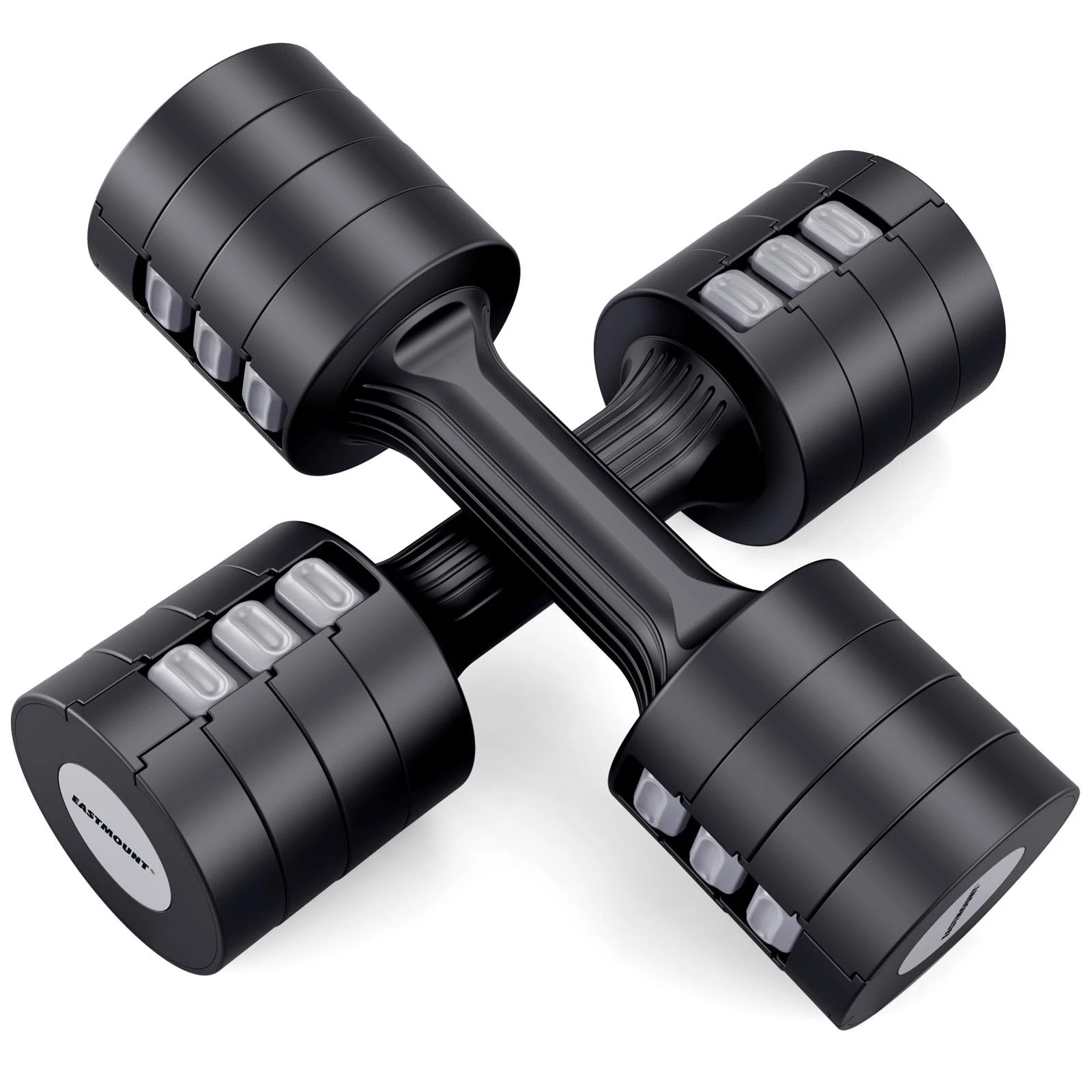 Adjustable Dumbbells Set of 2 - 10 lb Total Free Weights for Home Gym, Fast Adju