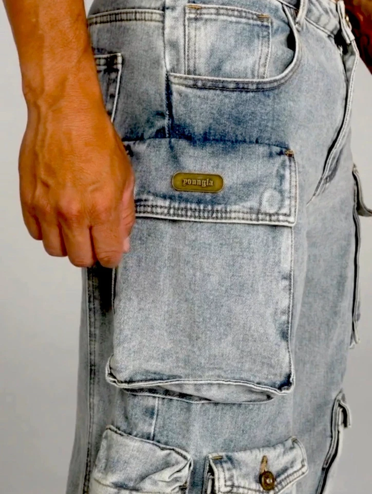 Pants Men's  Jeans Pockets & Zipper Details - Image 4 of 4