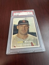 1957 Topps #363 Eddie Kasko Rookie Card. PSA 8 NM/MT. rookie card picture