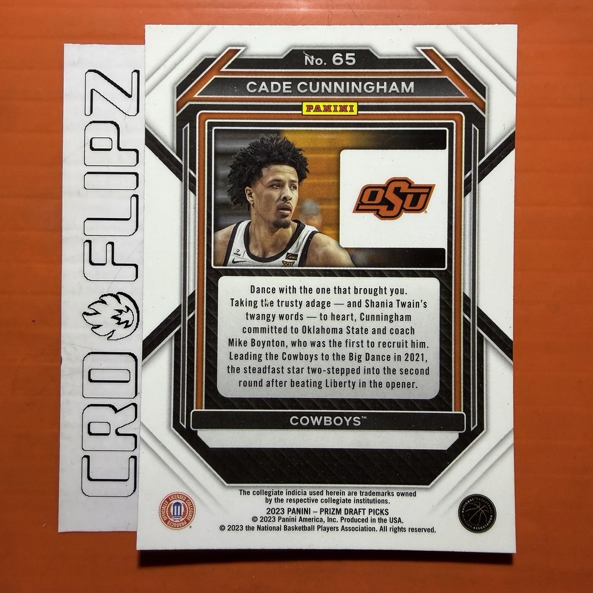 2023-24 Prizm Draft Picks Base #65 Cade Cunningham - Oklahoma