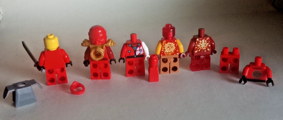 Lego solto Ninjago minifigura incompleta lote de peças Kai ZX Golden Dragon 2011 2012 - Imagem 2 de 3