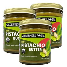 Wilderness Poets, Organic Pistachio Butter 3 Pack 8 Ounce Raw, 100 Organic...