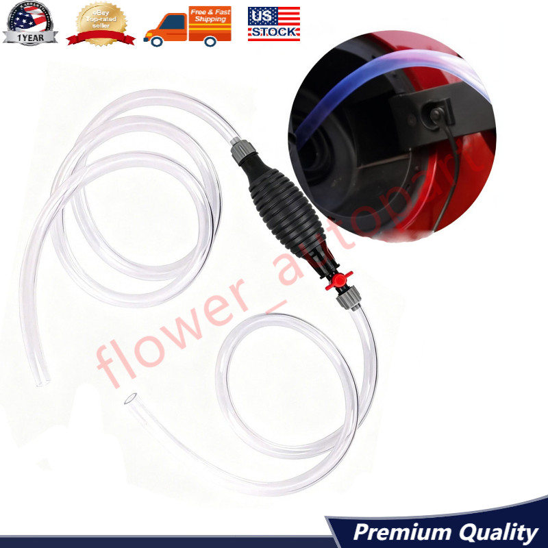 9.8Ft Siphon Hose Multifunction Pump Oil Water Fuel Gasoline Transfer Hand Pump