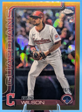 2025 Topps Chrome Update WILL WILSON RC USC187 Gold Rainbow /50 Guardians