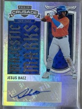 2025 Panini Crusade Jesus Baez Auto Silver Prizm Mets Prospect