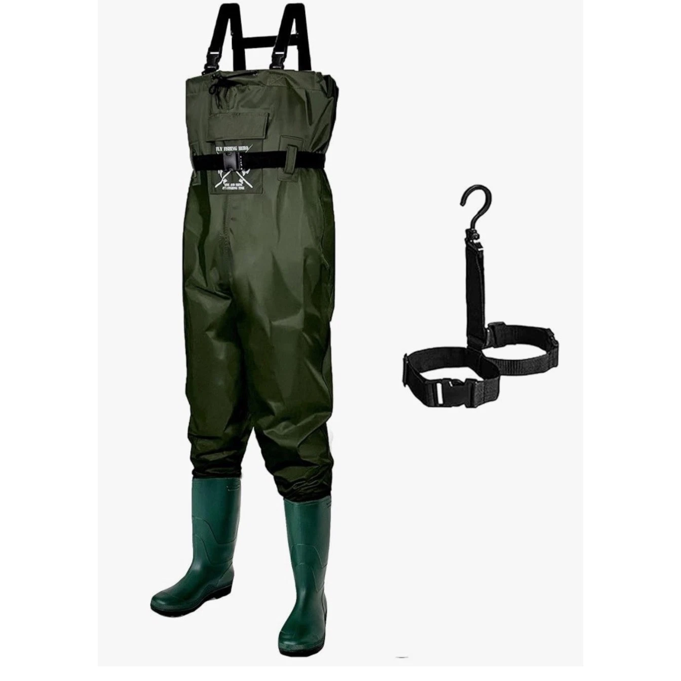 Fly Fishing Hero Chest Waders Waterproof Bootfoot Green Mens 7 Womens 9 EU 40