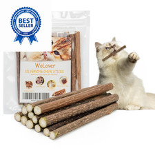WoLover Silvervine Sticks for Cats, Natural Catnip Matatabi 12 Count, Brown