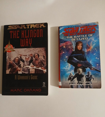 2 Star Trek books The Next Generation The Battle of Betazed, The Klingon Way