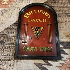 DesignSTYLES 3D “Billiard Haven Since 1982” Wall Plaque – Pool Hall Bar Decor