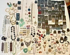 Vintage to Now Huge Costume Rhienstone Jewelry Lot With Several Signed 7.5 LB