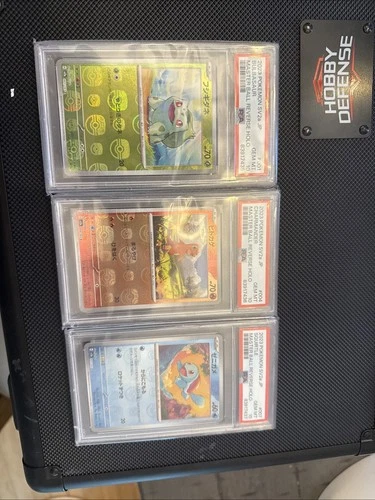 PSA 10 Sequential Set Bulbasaur Charmander Squirtle Master Ball Pokemon Card 151