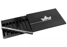 Royal Box Snuff Box Black Plastic 8 Line Organizer Discreet Elegant Safe Clean