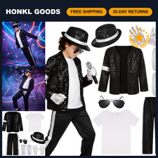 Kids 80s 90s Dance Star Costume for Boys - Pop Stage Outfit for Halloween