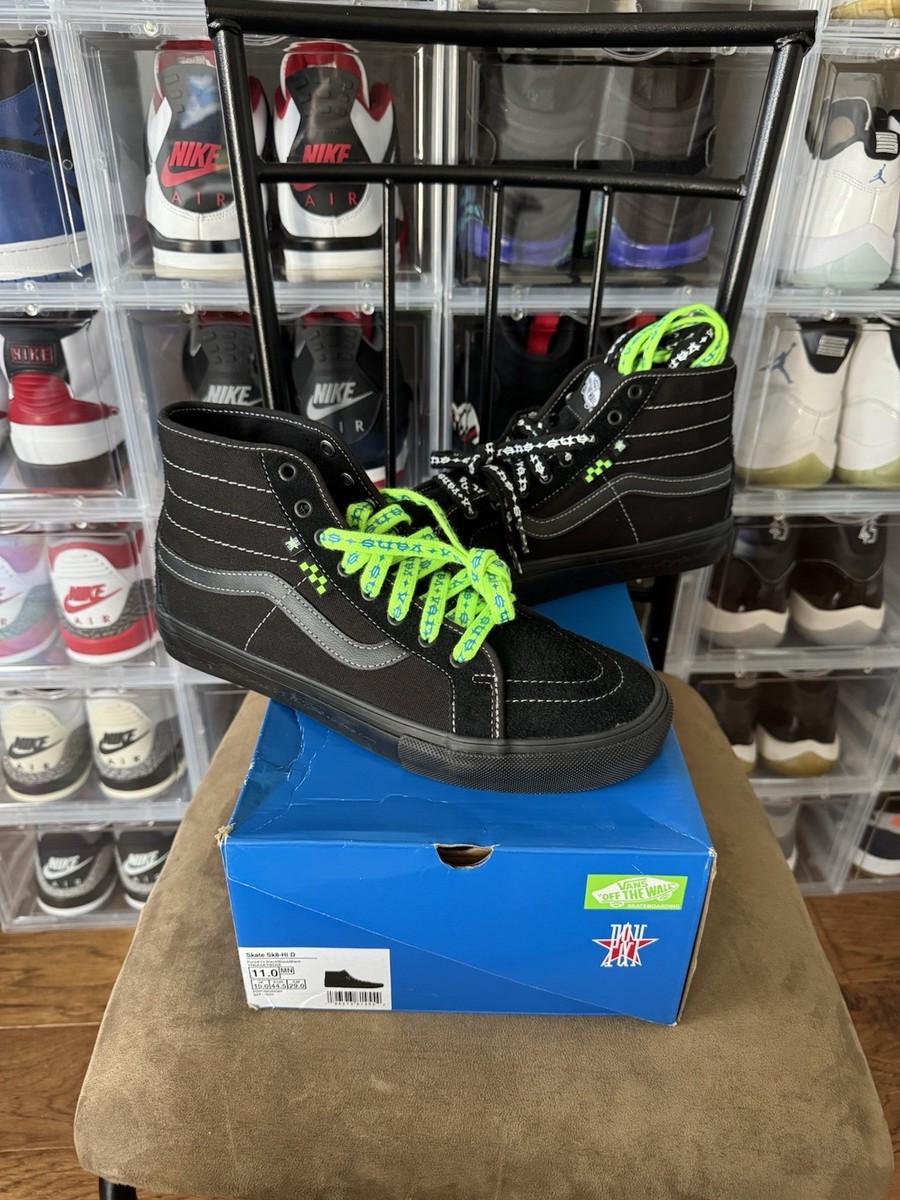 Size 11 - Vans Sk8 Hi Punk and Yo P&Y PunkandYo Black Neon