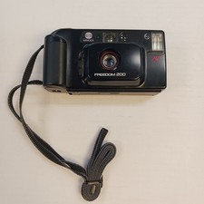 Minolta Freedom 200 Camera 35mm Film Compact Point Shoot AF Flash Tested Working