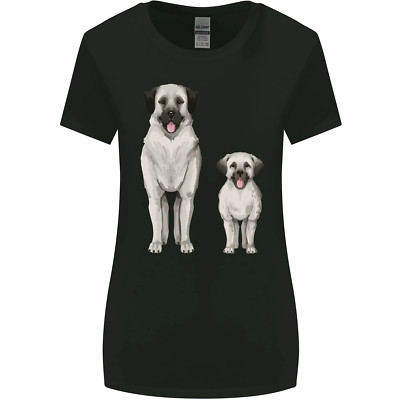 Anatolische Shepherd Hund Und Welpe Damen Breiter Schnitt Maglietta