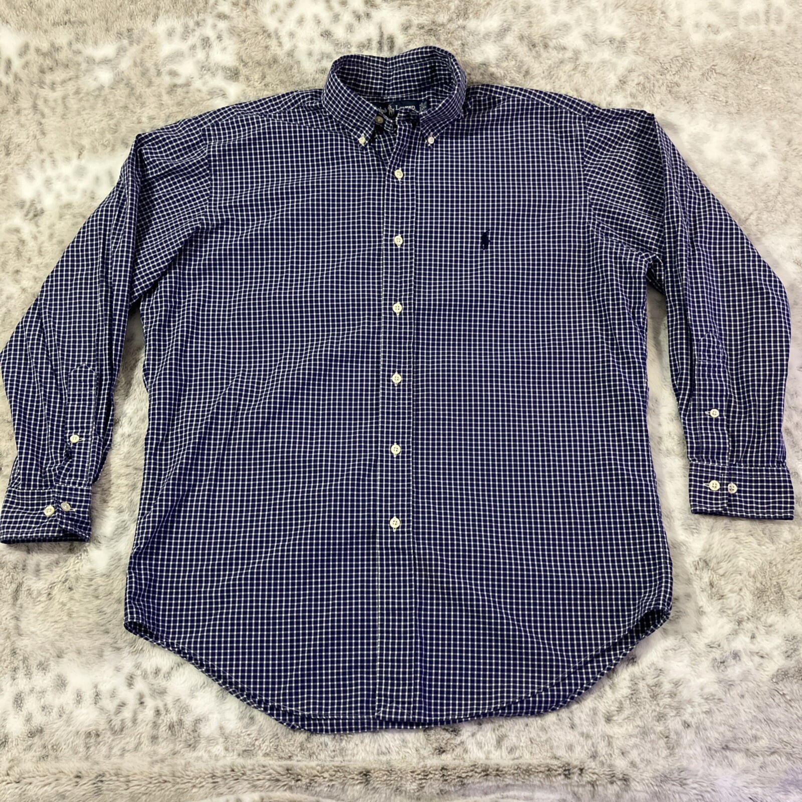 Polo Ralph Lauren Yarmouth Mens 15.5 32 33 Button Shirt Long Sleeve OCBD Vtg