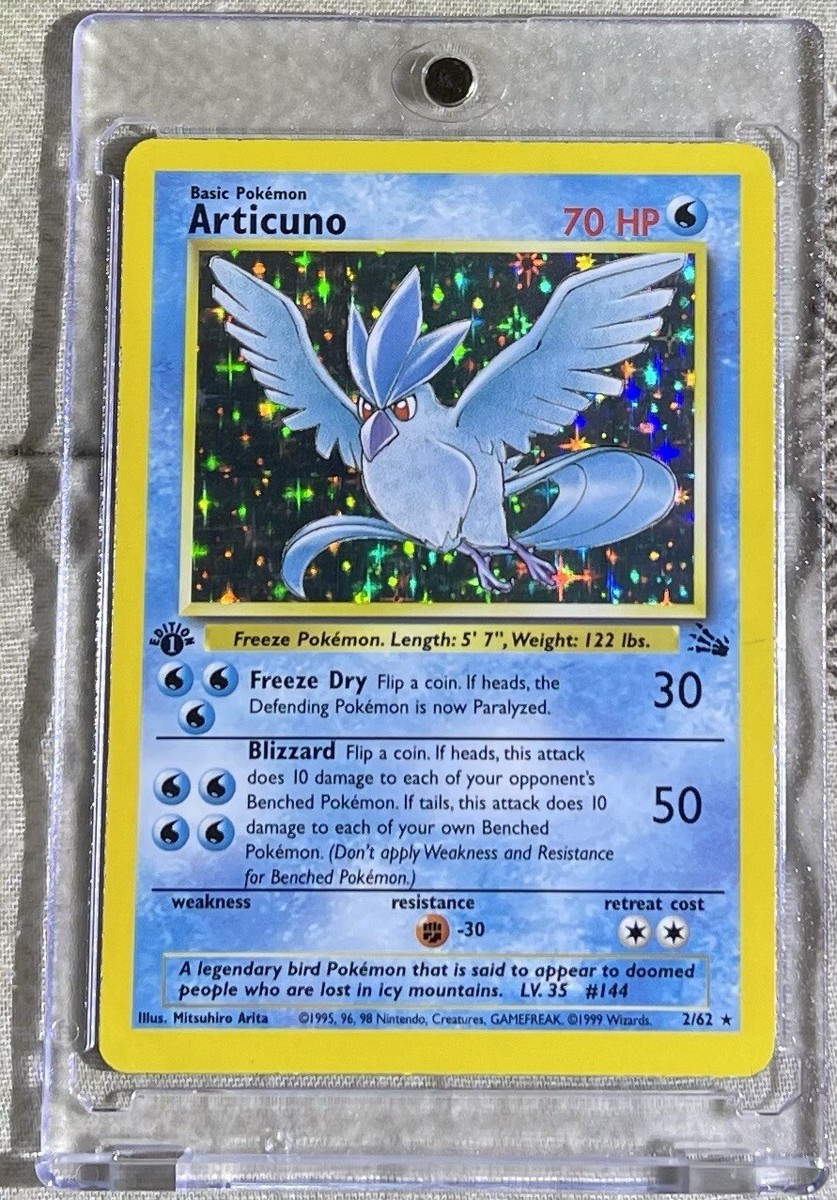 Pokemon Fossil 1st Edition Articuno Holo 2/62 Mint | eBay